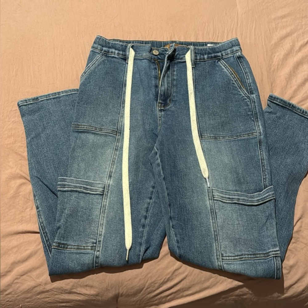 Judy Blue Denim Ankle Jeans with Drawstring